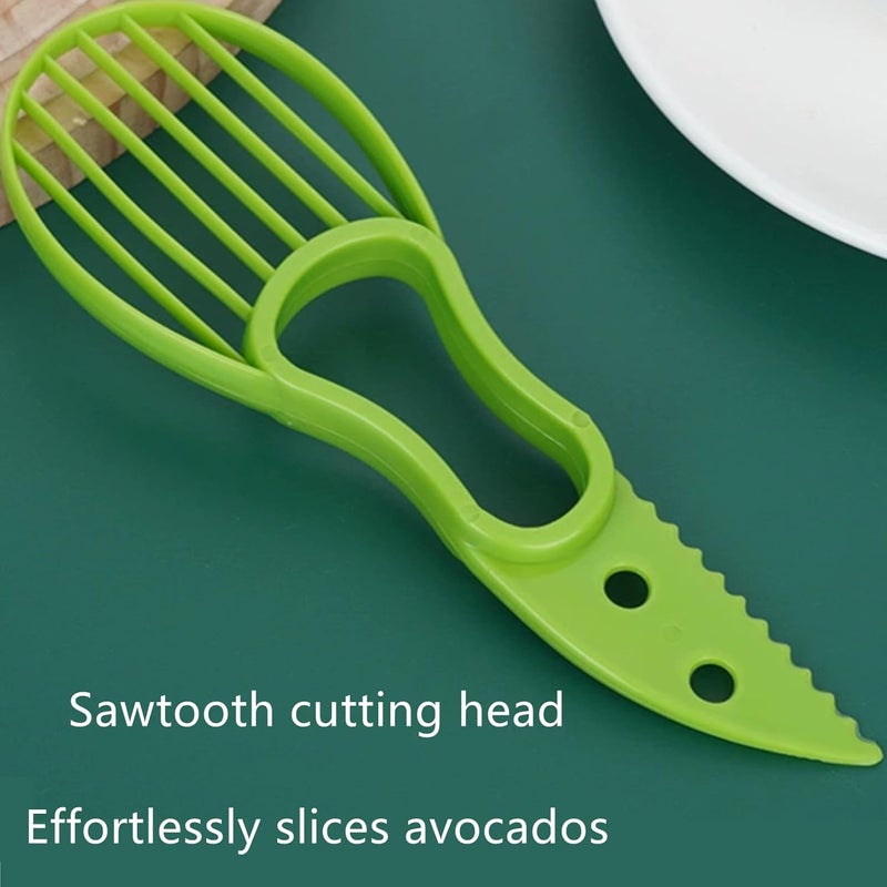 DKJEkdje 2 Pcs Avocado Slicer Tool Avocado Knife for Mashing Avocados Enucleation Making Guacamole, Green - Image 4